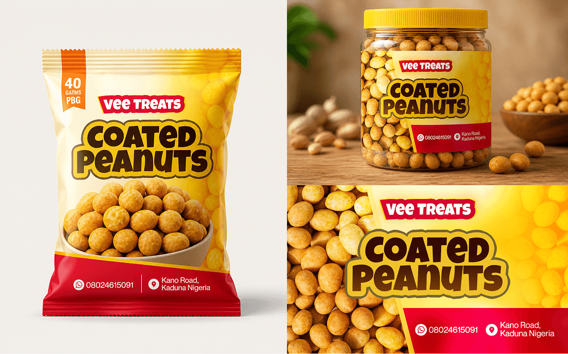 Coated Peanuts Label Design