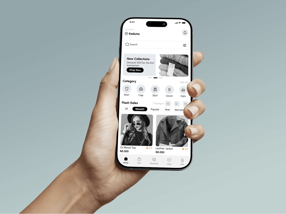 Jacksons Apparel Mobile App UI Design